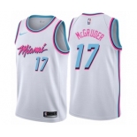 Men's Nike Miami Heat #17 Rodney McGruder Authentic White NBA Jersey - City Edition