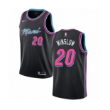 Men's Nike Miami Heat #20 Justise Winslow Swingman Black NBA Jersey - City Edition