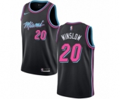 Men's Nike Miami Heat #20 Justise Winslow Swingman Black NBA Jersey - City Edition