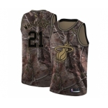 Men's Nike Miami Heat #21 Hassan Whiteside Swingman Camo Realtree Collection NBA Jersey