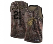 Men's Nike Miami Heat #21 Hassan Whiteside Swingman Camo Realtree Collection NBA Jersey