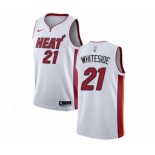 Men's Nike Miami Heat #21 Hassan Whiteside Swingman NBA Jersey - Association Edition