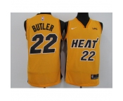 Men's Nike Miami Heat #22 Jimmy Butler Yellow Swingman Basketball Jersey