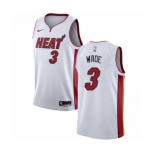 Men's Nike Miami Heat #3 Dwyane Wade Swingman NBA Jersey - Association Edition