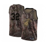 Men's Nike Miami Heat #32 Shaquille O'Neal Swingman Camo Realtree Collection NBA Jersey