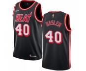 Men's Nike Miami Heat #40 Udonis Haslem Swingman Black Black Fashion Hardwood Classics NBA Jersey