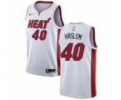 Men's Nike Miami Heat #40 Udonis Haslem Swingman NBA Jersey - Association Edition