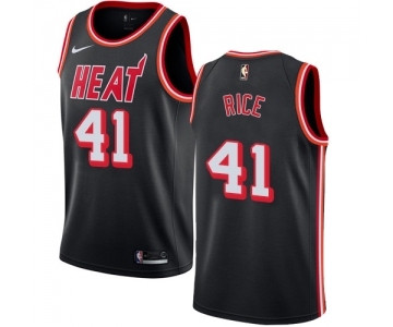 Men's Nike Miami Heat #41 Glen Rice Swingman Black Black Fashion Hardwood Classics NBA Jersey