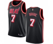 Men's Nike Miami Heat #7 Goran Dragic Authentic Black Black Fashion Hardwood Classics NBA Jersey