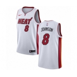 Men's Nike Miami Heat #8 Tyler Johnson Swingman NBA Jersey - Association Edition