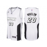 adidas Miami Heat #20 Justise Winslow White Tie Swingman Climacool Jersey