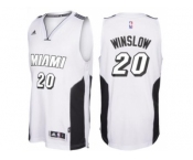 adidas Miami Heat #20 Justise Winslow White Tie Swingman Climacool Jersey