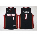 nba jersey miami heat #1 bosh black[2016 new]