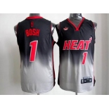 nba miami heat #1 bosh black-grey