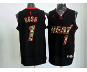 nba miami heat #1 bosh black[camo fashion swingman]