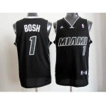 nba miami heat #1 bosh black[revolution 30 swingman]