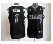 nba miami heat #1 bosh black[revolution 30 swingman]