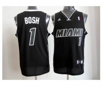 nba miami heat #1 bosh black[revolution 30 swingman]