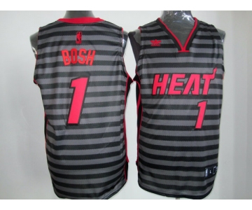 nba miami heat #1 bosh grey[black strip]