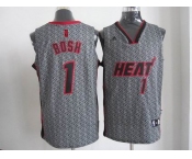 nba miami heat #1 bosh grey[static fashion swingman]