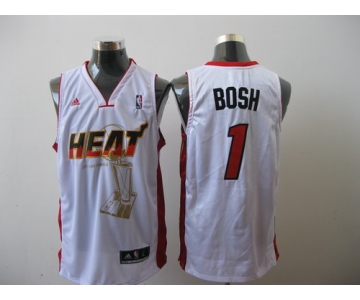 nba miami heat #1 bosh white[2011 finals memorial edition]