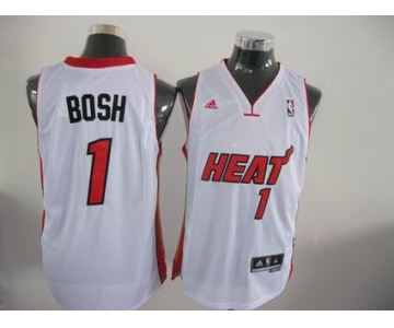 nba miami heat #1 bosh white[2011 swingman revolution 30]