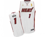 nba miami heat #1 bosh white[[grey strip]