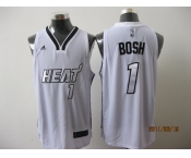 nba miami heat #1 bosh white[swingman full white]