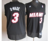 nba miami heat #3 d-wade black[revolution 30 swingman]