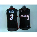 nba miami heat #3 wade black [latin nights swingman]