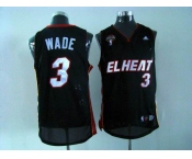 nba miami heat #3 wade black [latin nights swingman]