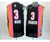 nba miami heat #3 wade black-orange[2012 new][miami]