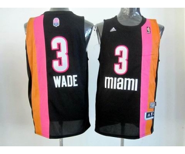 nba miami heat #3 wade black-orange[2012 new][miami]