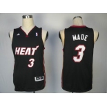 nba miami heat #3 wade black [swingman]