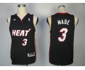 nba miami heat #3 wade black [swingman]