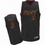 nba miami heat #3 wade black[camo fashion swingman]