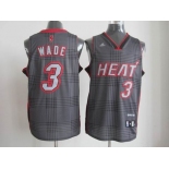 nba miami heat #3 wade blackgrey[2012]