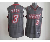 nba miami heat #3 wade blackgrey[2012]