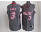 nba miami heat #3 wade grey