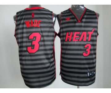 nba miami heat #3 wade grey[black strip]