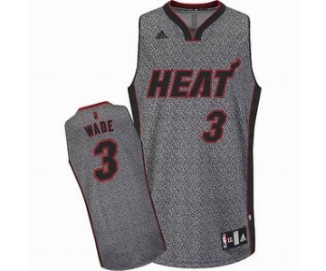 nba miami heat #3 wade grey[static fashion swingman]