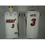 nba miami heat #3 wade white [swingman]