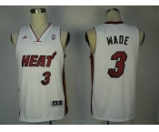 nba miami heat #3 wade white [swingman]