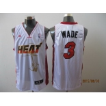 nba miami heat #3 wade white[2011 finals memorial edition]