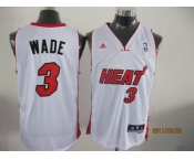 nba miami heat #3 wade white[2011 swingman revolution 30]