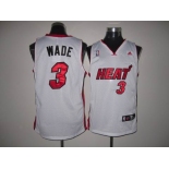 nba miami heat #3 wade white(fans edition)