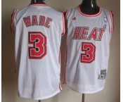 nba miami heat #3 wade white[revolution 30 swingman]