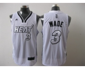 nba miami heat #3 wade white[swingman full white]