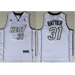 nba miami heat #31 battier white[number silver][revolution 30 swingman]