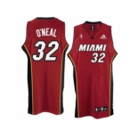 nba miami heat #32 o`neal red[revolution 30 swingman]